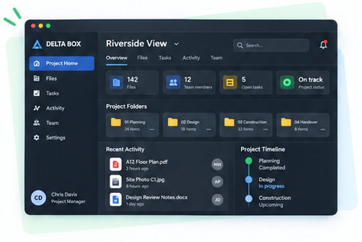 Project Dashboard browser-framed illustration